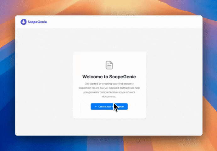 Create report process